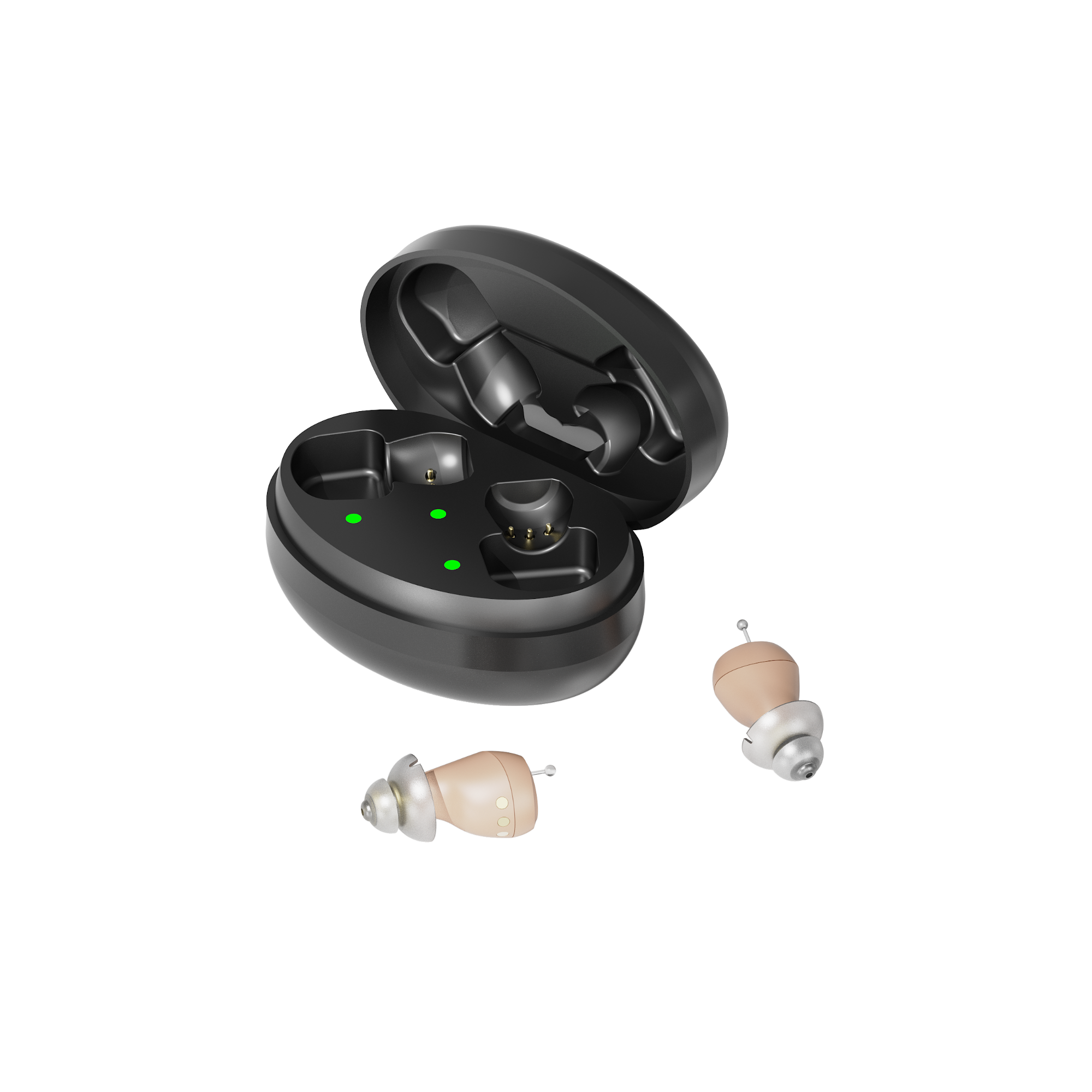 Rechargeable ITC hearing aid small and invisible