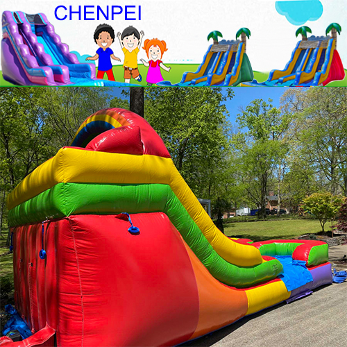 Double lanes commercial inflatable dry slides inflatable slide for kids