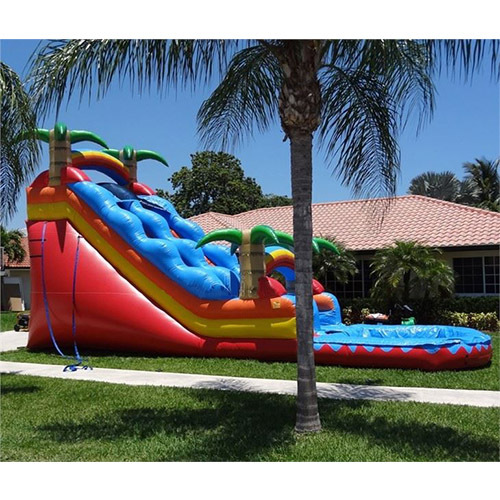 Red palm tree inflatable water slides for sale inflatable water slide backyard slide kids water slide outdoor