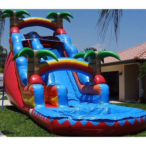 Red palm tree inflatable water slides for sale inflatable water slide backyard slide kids water slide outdoor