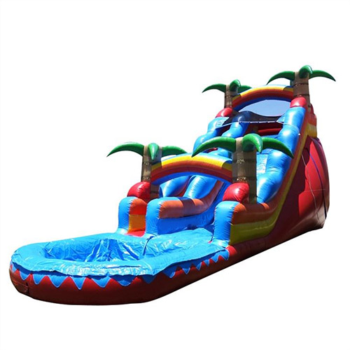 Red palm tree inflatable water slides for sale inflatable water slide backyard slide kids water slide outdoor