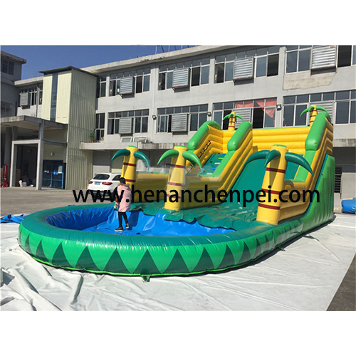 Buy a inflatable water slide water jump outdoor waterslide for sale