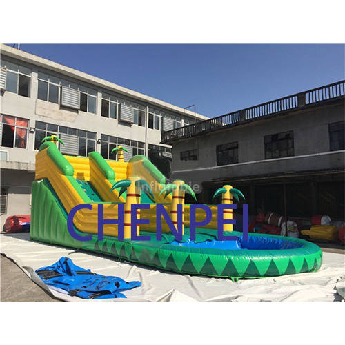 Buy a inflatable water slide water jump outdoor waterslide for sale