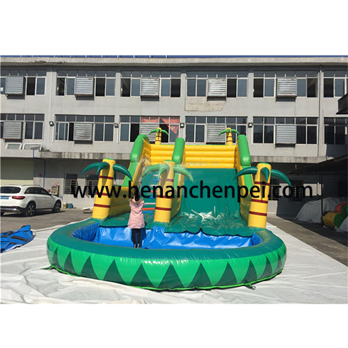 Buy a inflatable water slide water jump outdoor waterslide for sale