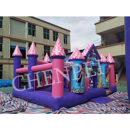 6x5x4m/20x17x14ft pink Disney bouncy castle for sale