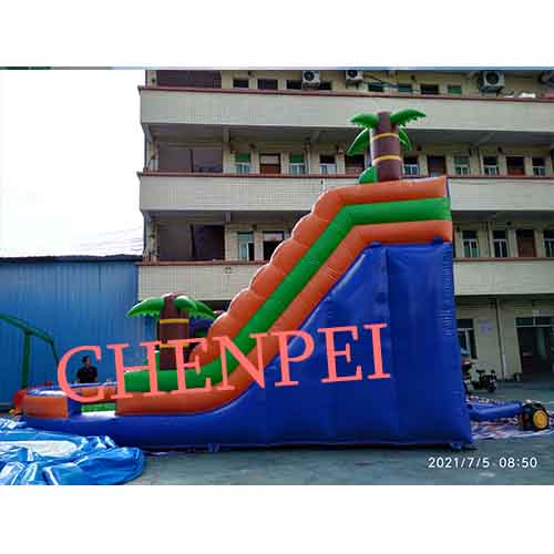 New water slide customized color inflatable water slide with pool