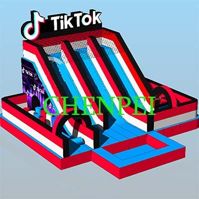 CHENPEI Fashion Tiktok water slide for sale china inflatables New water slide for kids