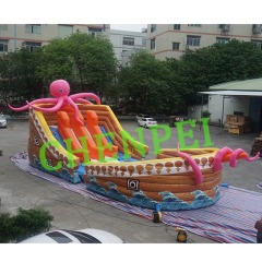 Large inflatable water slide for sale Octpus inflatable slide water