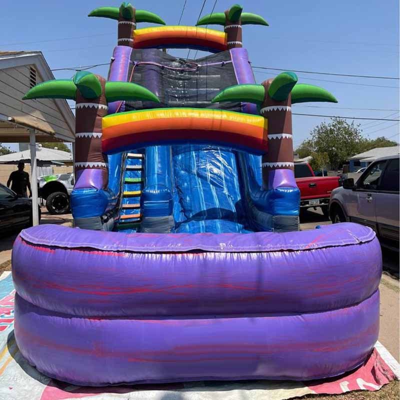Purple marble water slide for sale inflatable water slide supplier