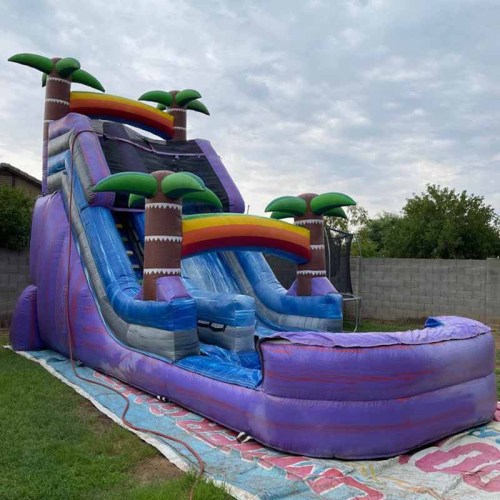 Purple marble water slide for sale inflatable water slide supplier