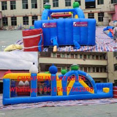 Angry birds inflatable obstacle course commercial bounce house bouncy castle