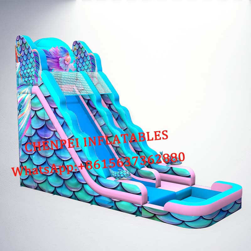 Purple decal inflatable water slide for sale inflatable slide water wholesale