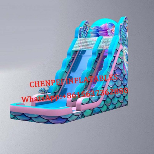 Purple decal inflatable water slide for sale inflatable slide water wholesale