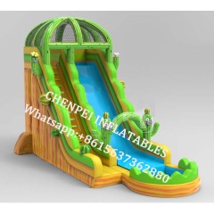 Yellow Marble inflatable water slide for sale china inflatables factory