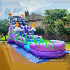 19ft Commercial water slide pool for sale Purple water slide for sale