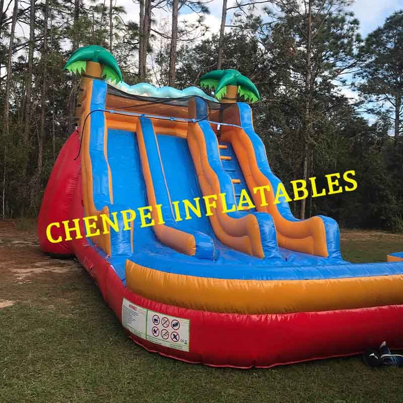 palm tree water slide for sale dual slides commercial inflatable water slides sale