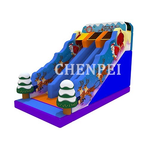Xmas Commercial Bouncy castle slide combo for sale inflatable slide purchase