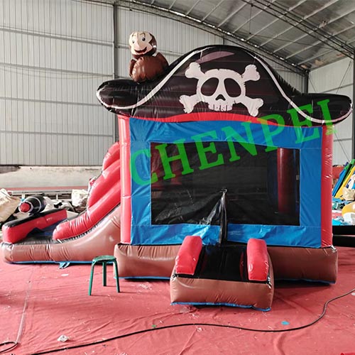 Pirate bouncy castle with slide combo for sale