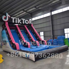 Tiktok water slide to buy Commercial inflatable water slides for sale