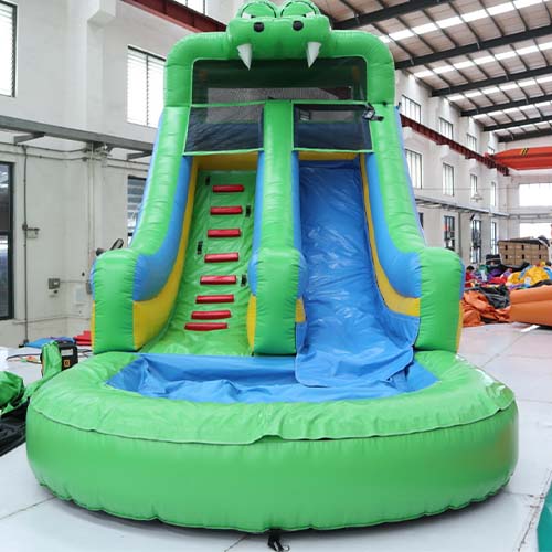 Green water slide for sale inflatable slide supplier commercial inflatable slides