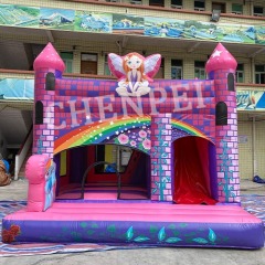 Pink bouncy castle jumping castle for sale custom colors