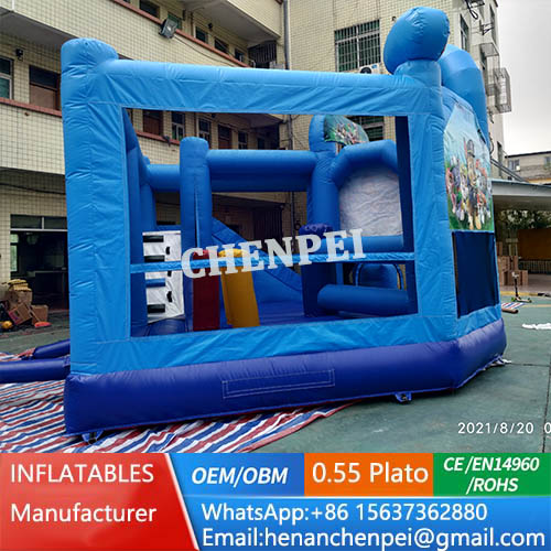 Paw patrol bouncy castle with side slide chenpei jumping castle for sale bouncing castles for sale
