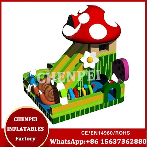 Mushroom inflatable funcity jumping castle business for sale