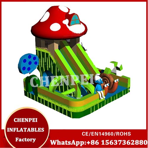 Mushroom inflatable funcity jumping castle business for sale