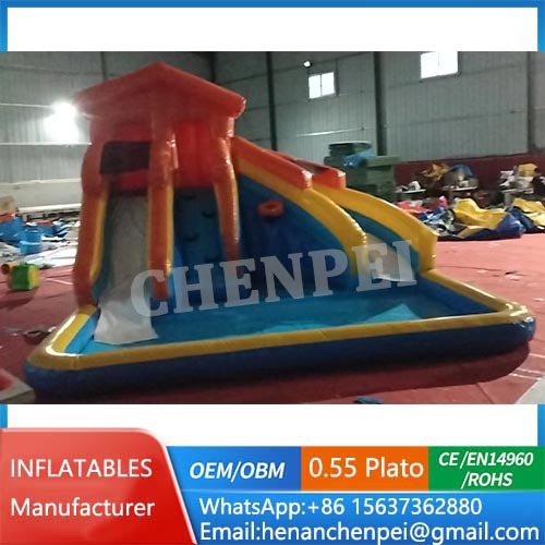 Sprial water slide bouncy castle for sale custom commercial inflatable castle