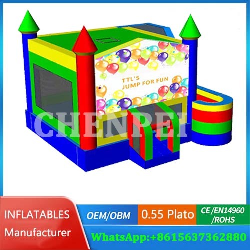 Custom banner bouncy castle for sale kids inflatable castle