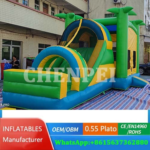Inflatable castle for sale palm tree jumping castle combo