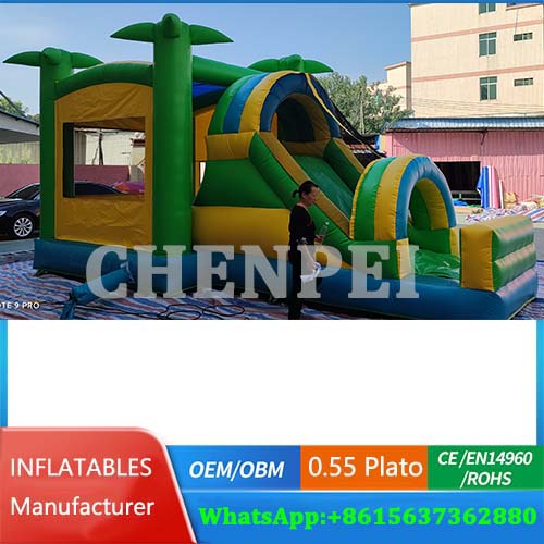 Inflatable castle for sale palm tree jumping castle combo