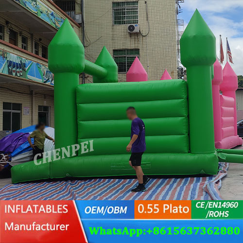 Green Bounce house for sale commercial inflatable bounce house