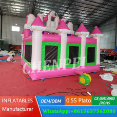 Pink jumping castle for sale commercial inflatables for sale
