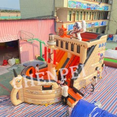 Caribbean Pirate Ship bouncy castle inflatable slide for sale China inflatables