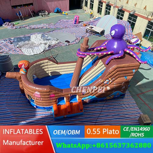 Octpus inflatable slide for sale wholesale commercial inflatable slides