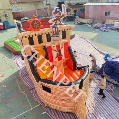 Caribbean Pirate Ship bouncy castle inflatable slide for sale China inflatables