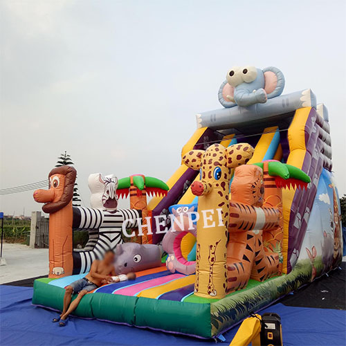 Animal park inflatable slide commercial inflatable slide for sale