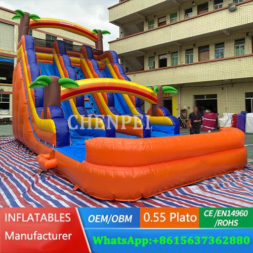 Orange water slide for sale china inflatables New water slide for kids