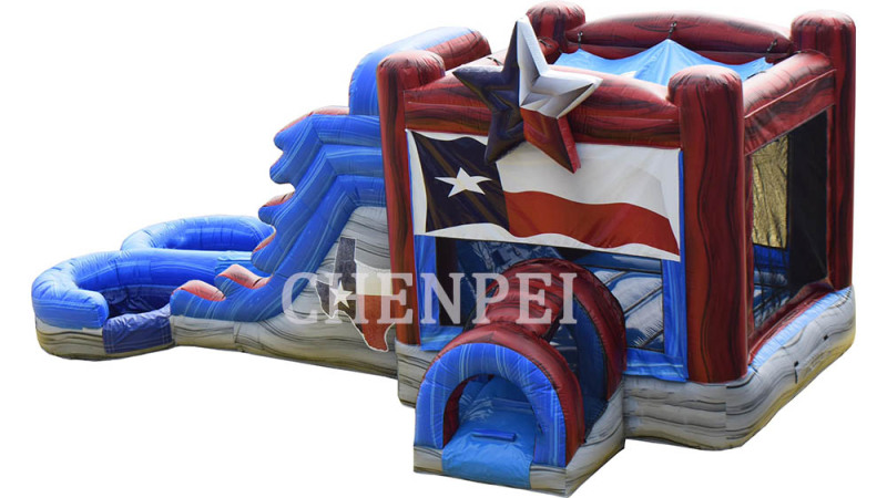 Dual lanes Commercial water bouncy castle for sale