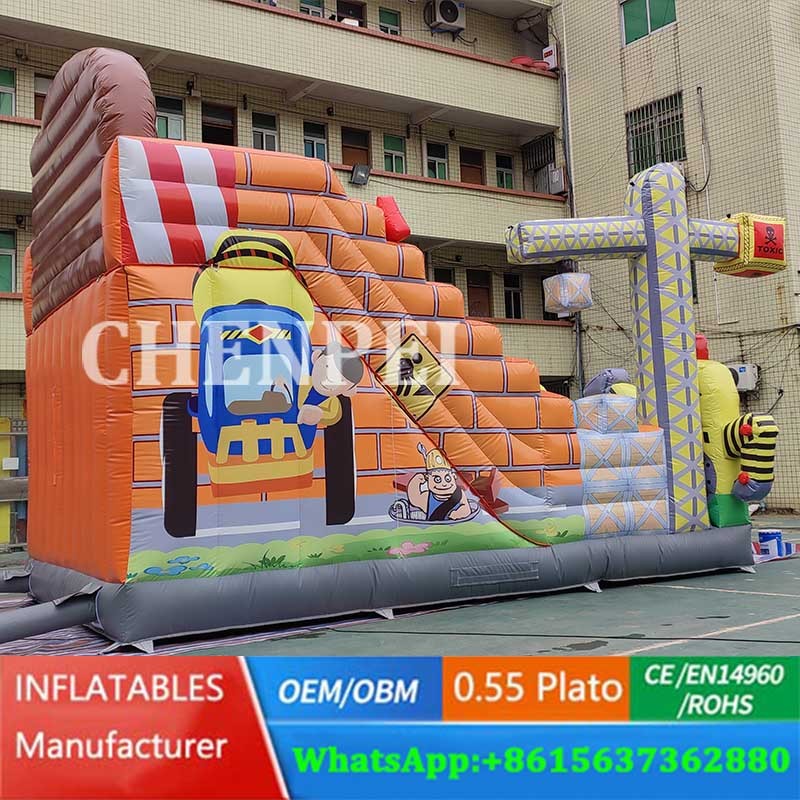 Cartoon inflatable dry slide for sale commercial inflatable slide supplier