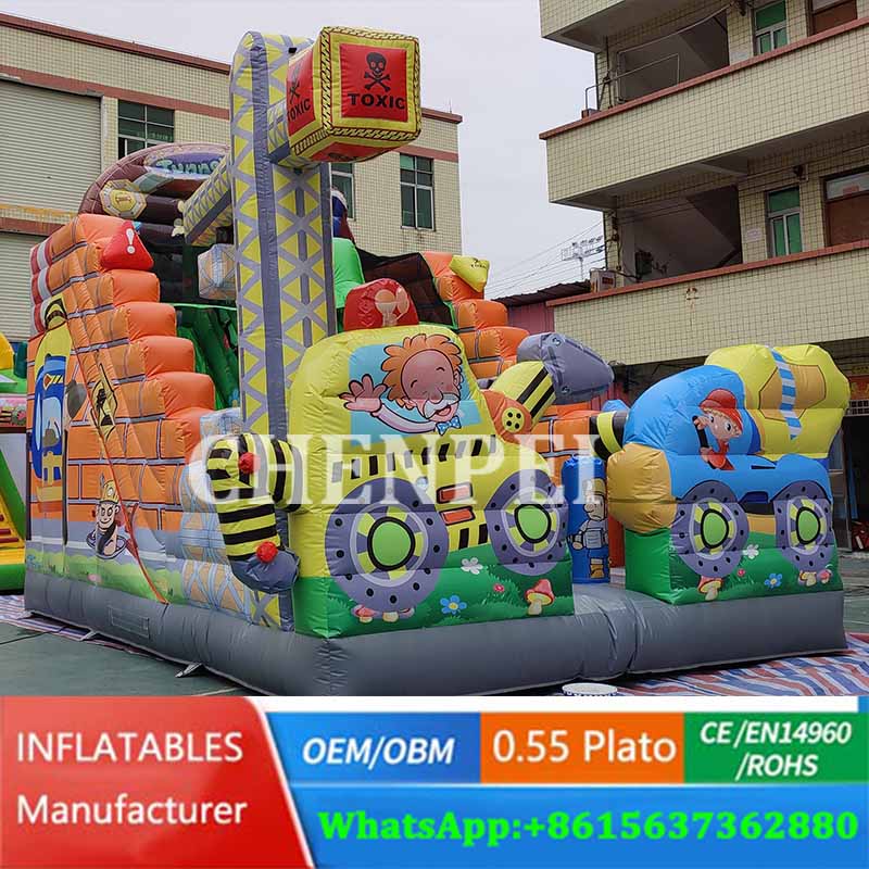 Cartoon inflatable dry slide for sale commercial inflatable slide supplier
