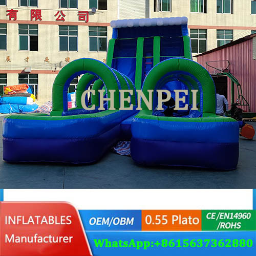 Large dual lanes commercial inflatable water slide for sale