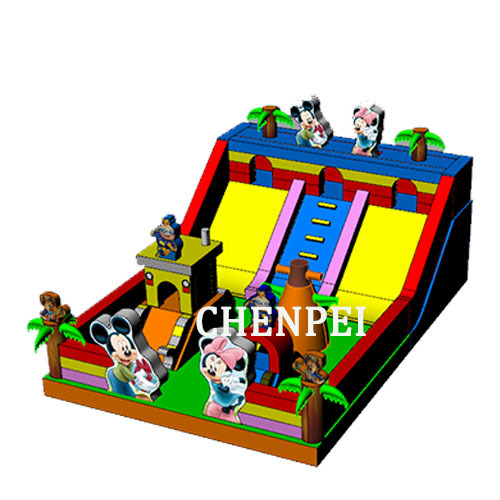 Large kids inflatable playground for sale Large slide bouncy castle for sale