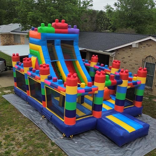 Mega block inflatable funcity inflatable bouncy castle for sale