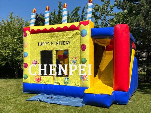 Birthday bouncy castle with slide combo