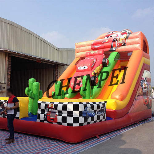 Car inflatable slide for sale commercial bouncy castle slide to buy