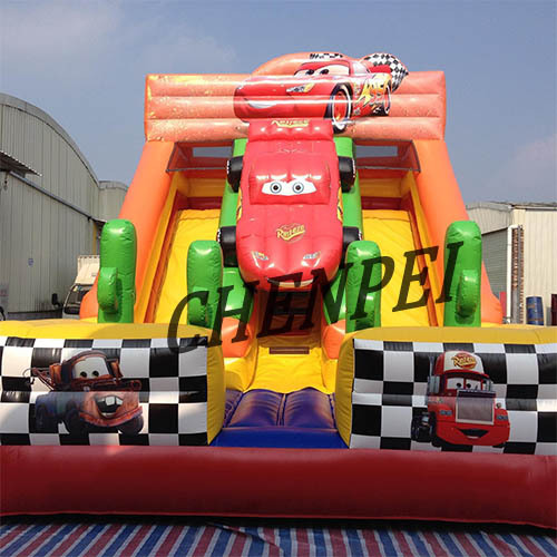 Car inflatable slide for sale commercial bouncy castle slide to buy