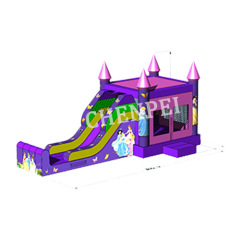Pink bouncy castle for girls bouncy castle with slide combo
