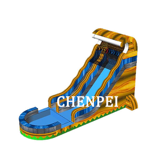 Yellow water slide commercial inflatable water slide for sale